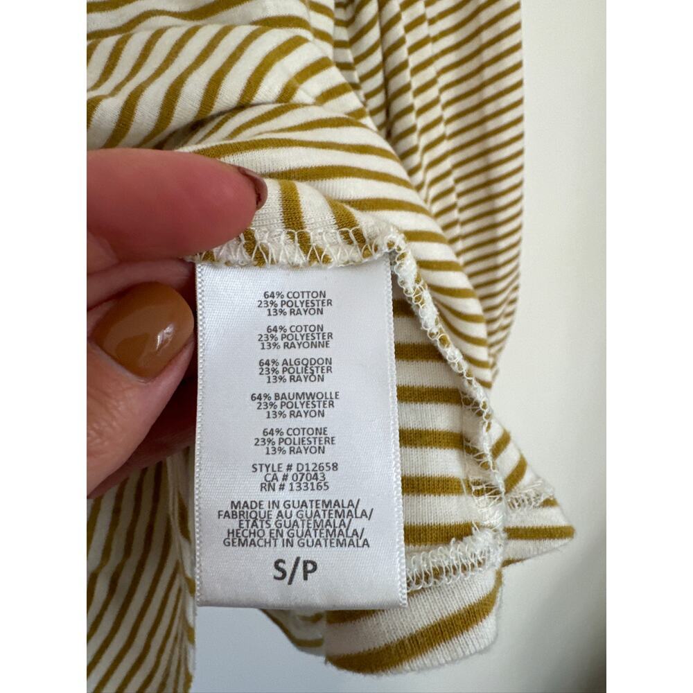 Anthropologie eri + ali Must Striped Puff Sleeve Top - Small - Picture 3 of 7